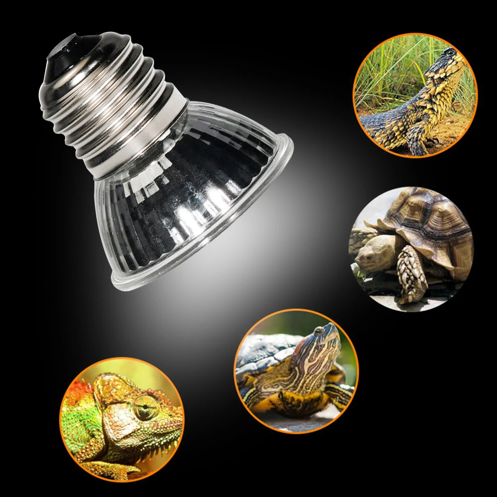 UVA+UVB Reptile Lamp Bulb Turtle Basking UV Light Bulbs Heating Lamp