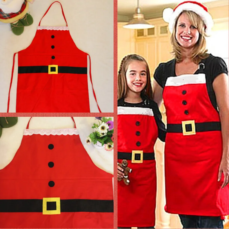 

Cute Cotton Christmas Santa Claus Apron Navidad Natal Patterns Funny Sexy Women Kids Child Chef Cooking Kitchen Dinner Aprons