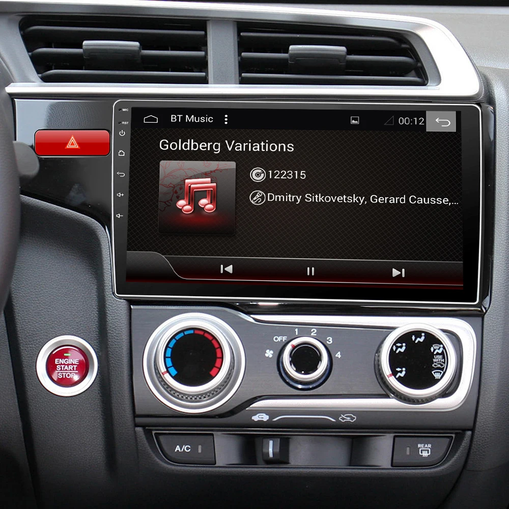 Clearance Eunavi 10.1" Android 9.0 2 DIN Car Auto Stereo For 2014 2015 HONDA JAZZ FIT Right Hand Drive Radio GPS Multimedia PX6 4G+32G 1