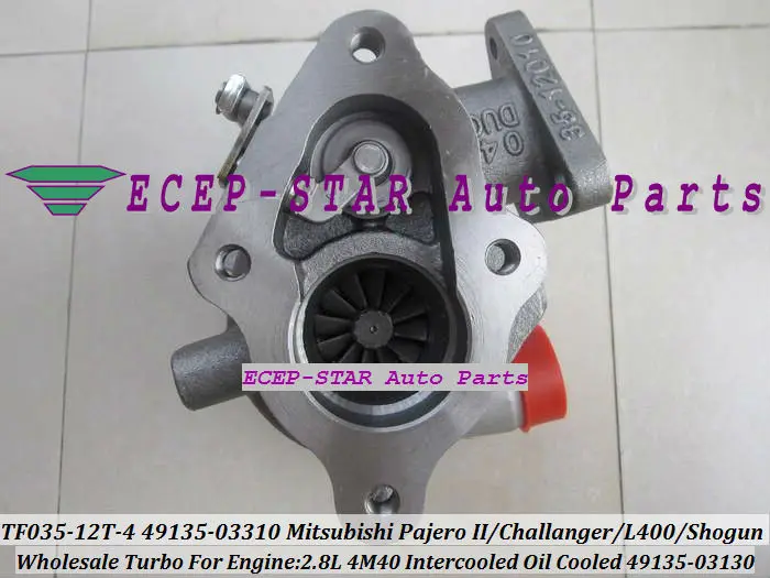 Турбокомпрессор TD04 49135 03130 03310 с масляным охлаждением для Mitsubishi Pajero II Challanger L400