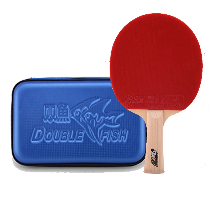 مزدوجة الأسماك 9AC 7 رقائق مضرب تنس طاولة ألياف الكربون مجداف حلقة سريع هجوم الهجومية الأفقي قبضة مع بو غطاء واقٍ مزخرف لهاتف آيفون حقيبة