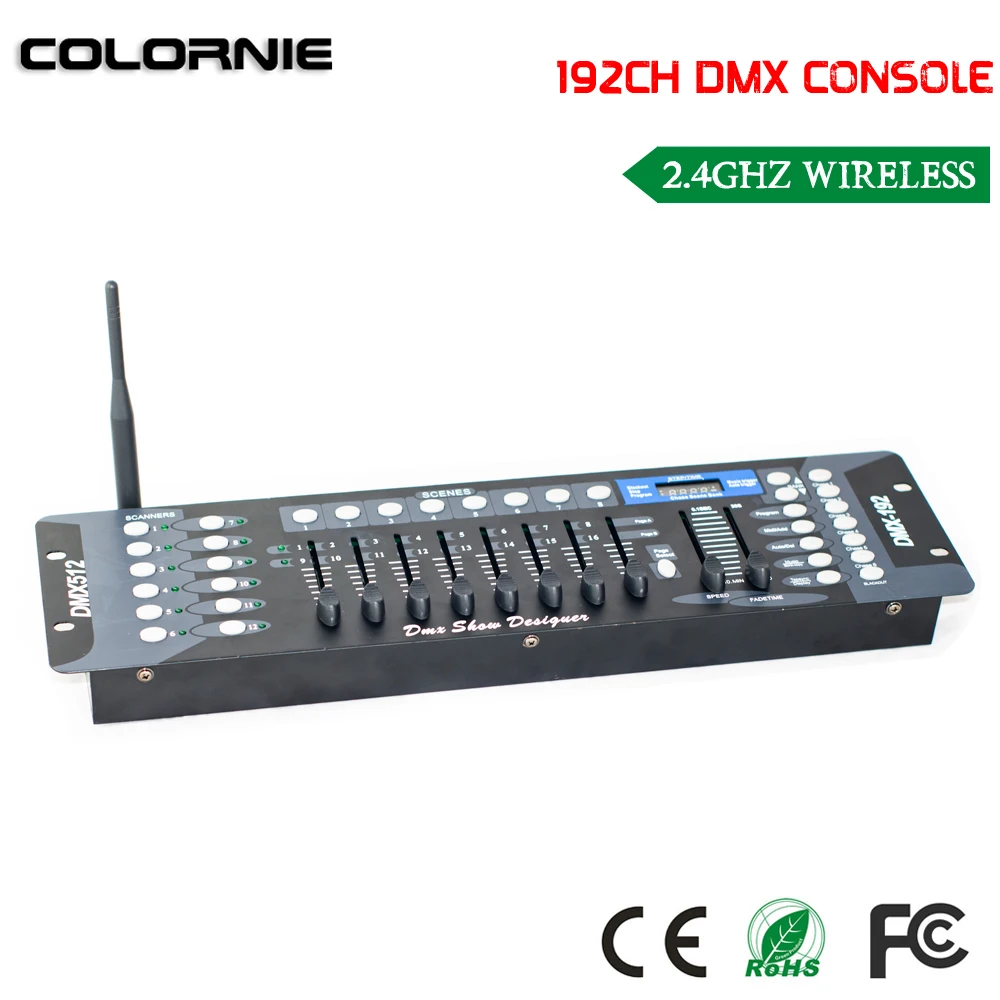 Новинка 2019 192 каналов беспроводной контроллер DMX сценическое освещение консоль