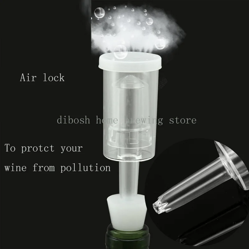 Food Grade Airlock Plastic Air Valve For Home Brewing Beer Making Beer Fermentation Air Lock