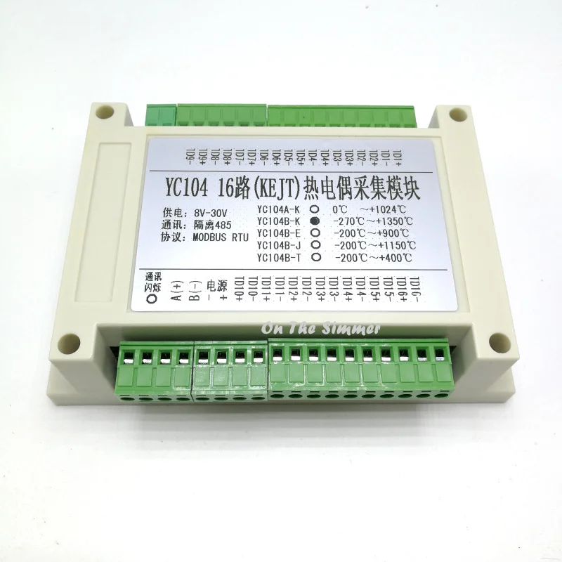 16 полосная K type Термопара J N T E Тип модуль сбора MODBUS RTU протокол 485|thermocouple j|thermocouple j