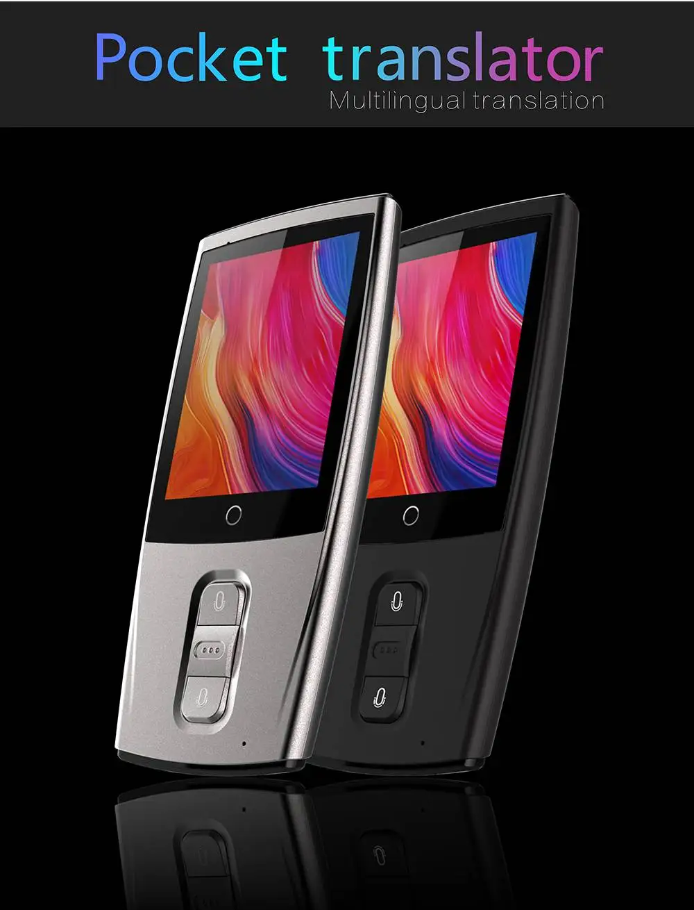 LEORY 45 Multi-language Smart Voice Translator Touch-Screen WIFI 4G Voice bluetooth speaker 2.4 inch Portable Travel Partner LEORY 45 Multi-language Smart Voice Translator Touch-Screen WIFI 4G Voice bluetooth speaker 2.4 inch Portable Travel Partner