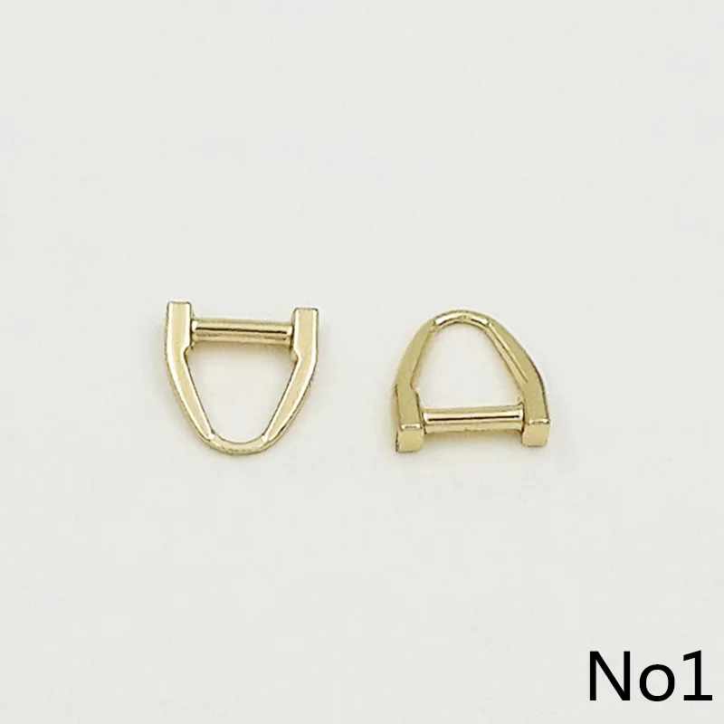 Meetee 20/50pcs D Ring Zipper Puller Metal Zipper Slider DIY Wallet Bag Ring Hang Buckles Luggage Hardware Accessories ZT011