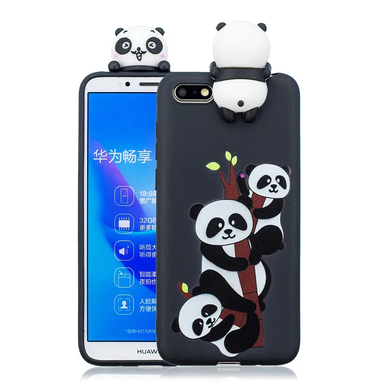 Чехол для телефона Huawei Honor 7A русской версии 3D единорог панда Сова силиконовый