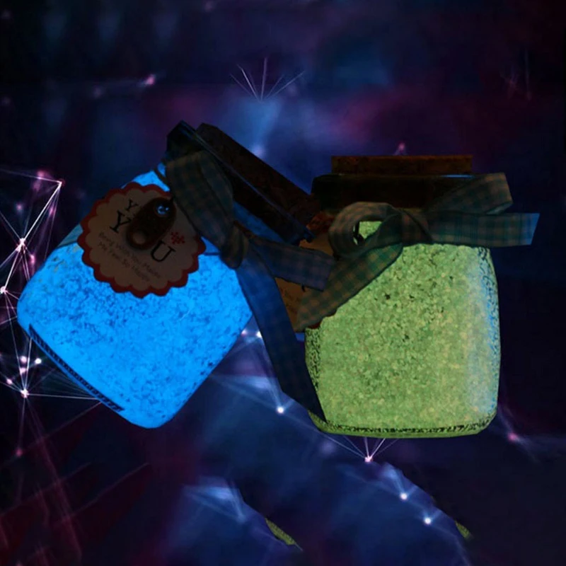 BalleenShiny 10 г Светящиеся гранулы садовые украшения аквариума Светящиеся в темноте бутылка из камня флуоресцентные частицы дорожки орнамент