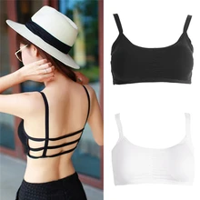 Жилет женский на бретельках лифчик растягивающийся жилет u-образный вырез тонкие сексуальные топы на лямках