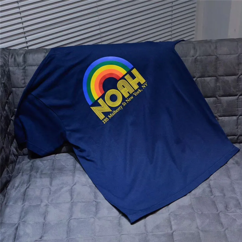 

Noah Rainbow T Shirt Mens Summer Clothing Women Couple Dress Cotton Noah T-shirts Good Quality Free Shipping Simple Style
