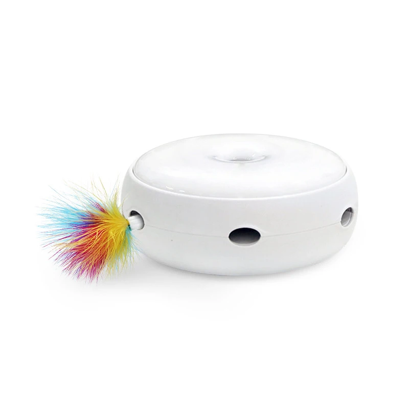 

Cat Toy Electric Cat Catching Mouse Donut Automatic Turntable Interactive Smart Teasing Cat Stick Crazy Game Spinning Turntable