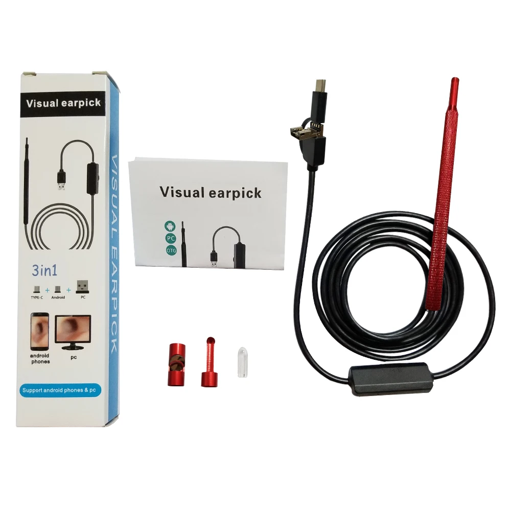

3in1 USB Visual Ear Pick Endoscope Camera With Ear Spoon