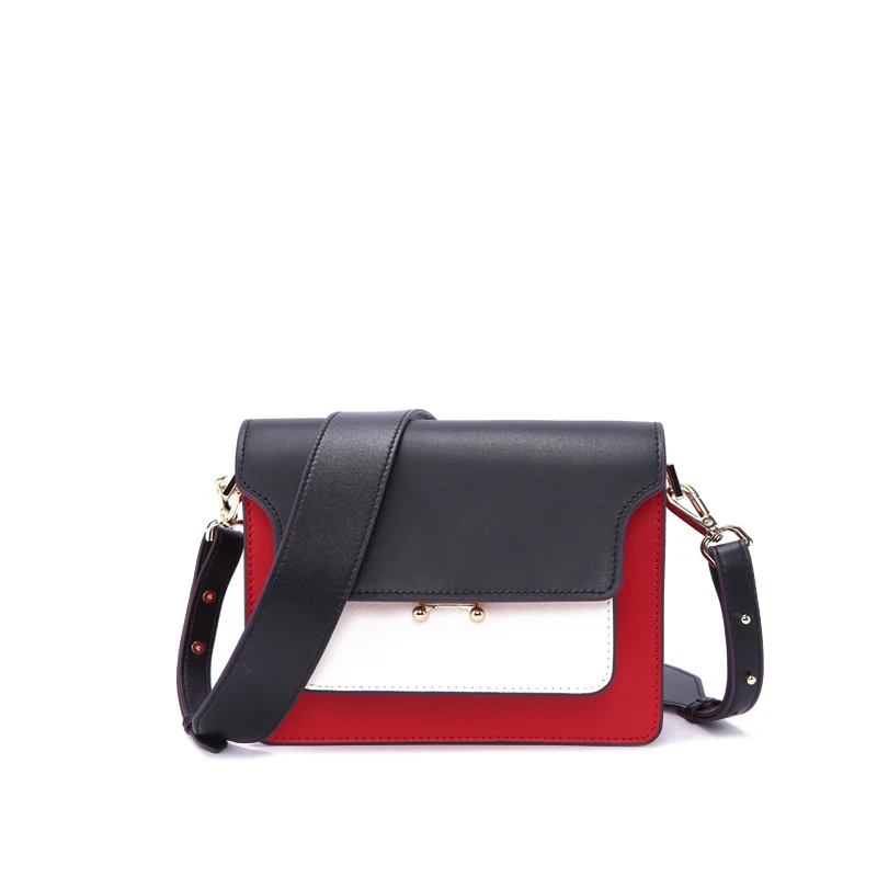 Geometric pattern decorative crossbody bags for women messenger bags fashion leather impact color organ design beach bag