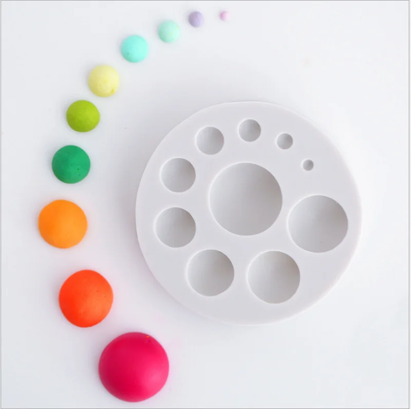 

Circle Silicone mold fondant mold cake decorating tools chocolate mould Embossing Cutter Cake Mould DIY