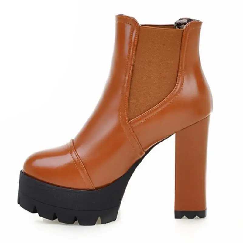 3443 Quotidien Bottes Slip Taille jaune Bureau D'hiver On Madame Haut Épais Femelle rouge De Femmes Razamaza Noir Talon Platfoem Travail Footwears blanc SUzpMVjLqG