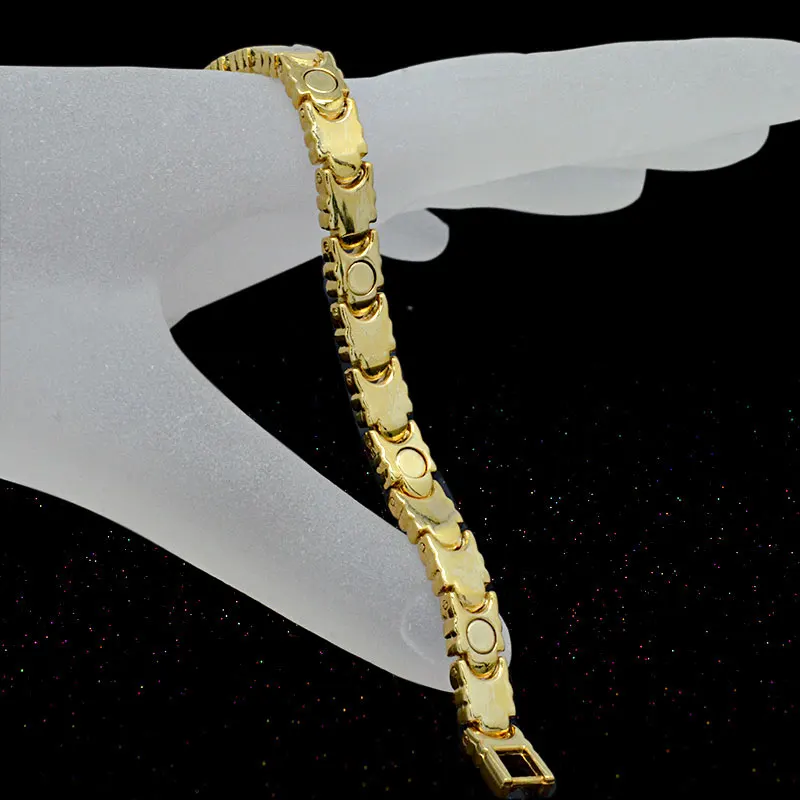 Браслет для женщин Escalus трехцветный с узором гольфа элегантные магнитные