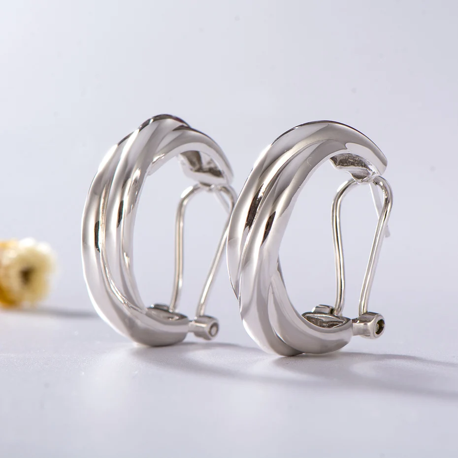 Kuolit, серьги-кольца для женщин, твердые, 925 пробы, серебряные, для помолвки, спиральные, круглые серьги, хорошее ювелирное изделие, высокое качество, мода
