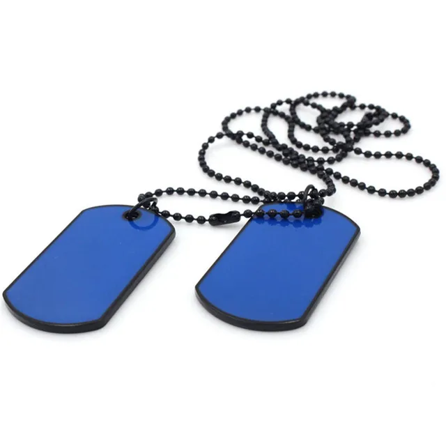 2018 Mens Military Army Style Alloy Double Dog Tags Chain Mens Pendant ...