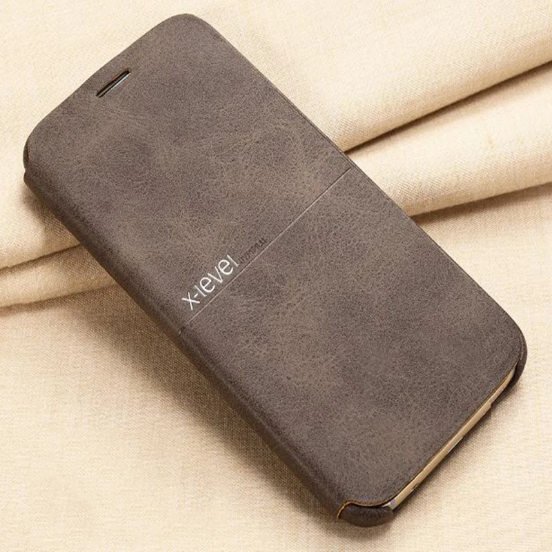 Koop X Niveau Luxe Ultra dunne PU lederen Flip Telefoon Case Voor iphone 6 6 s, vintage Stand Lederen Cover Voor iphone 6 plus 6 s plus