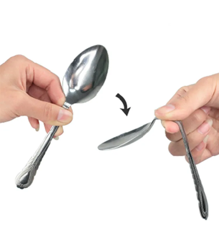 2Pcs/ Perfect Magic Bend Spoon Mind Bend Toy Street Stage Magic Trick