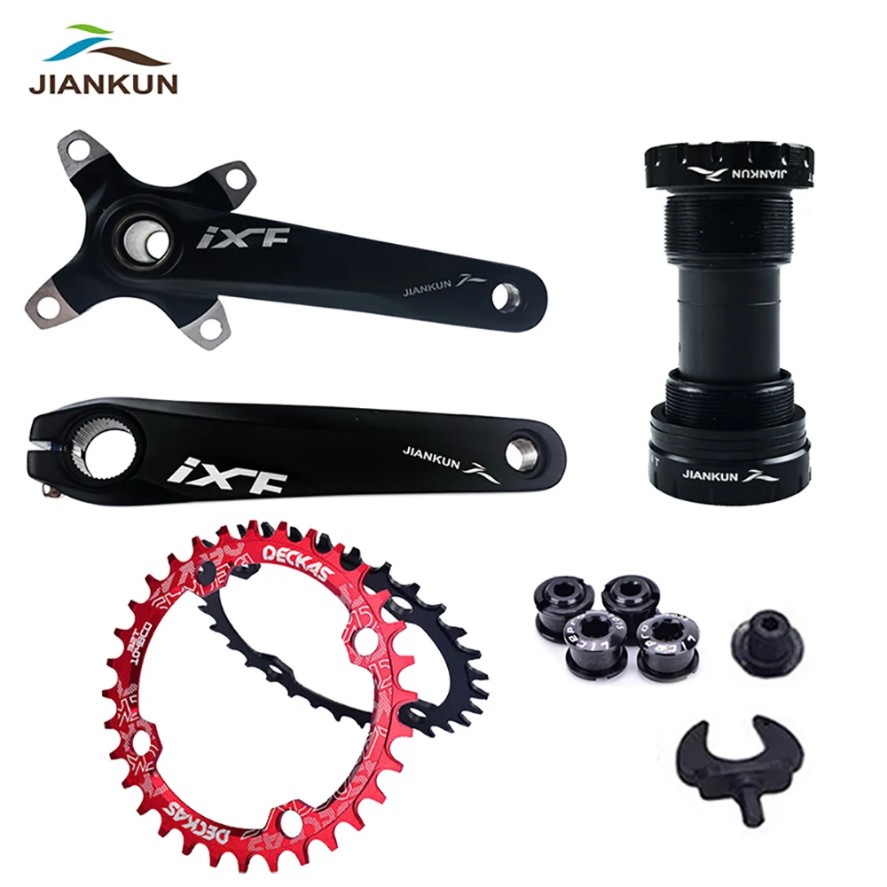 IXF 9//16in 3 Bearing Pedal 104BCD 170mm MTB Bike Crankset Crank Hollow axle BB