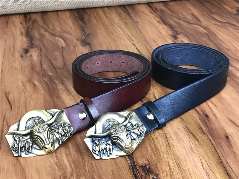 Ремень быка с пряжкой толстый кожаный ремень мужские джинсы Ceinture Homme Riem мужской ремень Riem дизайнерские ремни мужские высокого качества MBT0557