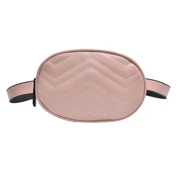 

Women's Striped Shoulder Bag Fashion Women Pure Color PU Leather Messenger Chest Bag bolso cintura mujer dropshipping