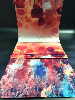 

172x50cm SILK Lycra FABRIC 30%Natural Silk+70%Lycra Fashion Fabrics Dress Silk Print Fabric HF36