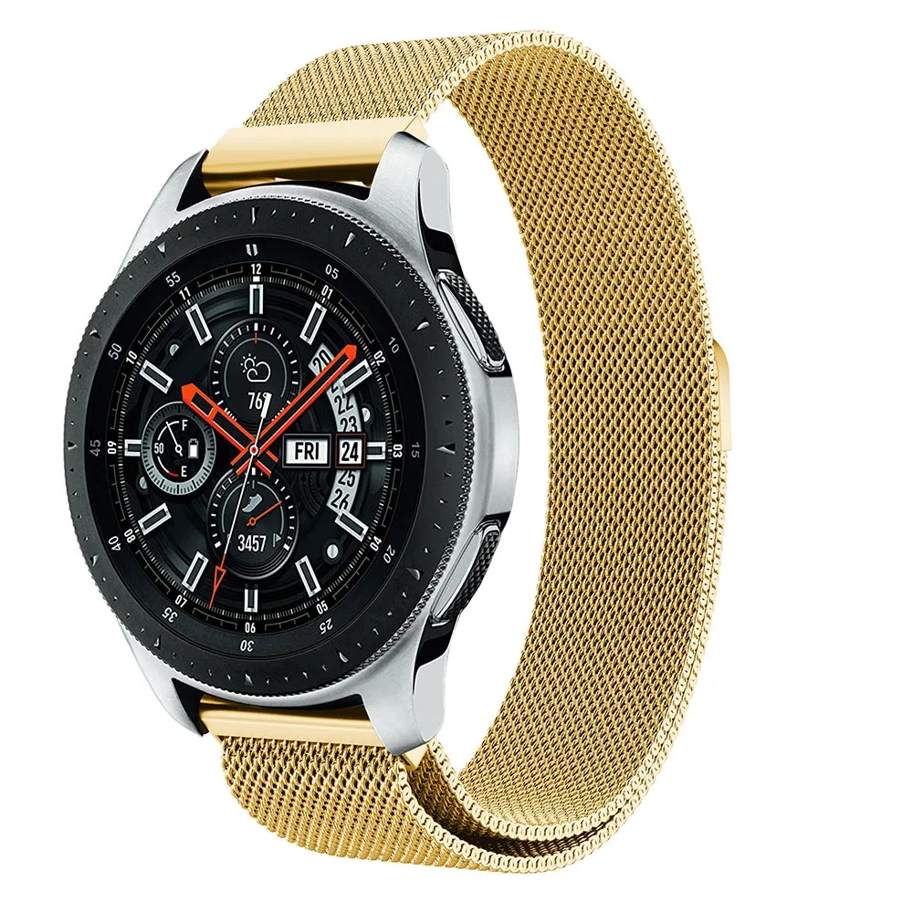 20 22 ремешок для часов, мм из нержавеющей стали для samsung Galaxy Watch 42 46 мм ремешок Миланского запястья умный ремешок для часов Ремешок магнитная застежка