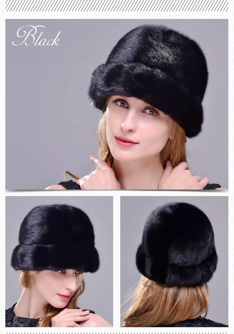 HM022 женские зимние шапки из натуральной норки меховая шапка зимняя женская теплая шапка цельная норковая меховая шапка
