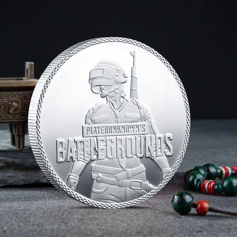 Игра PUBG Coin cosplay Реквизит Золото Серебро памятная монета реквизит аксессуары PLAYERUNKNOWN'S BATTLEGROUNDS