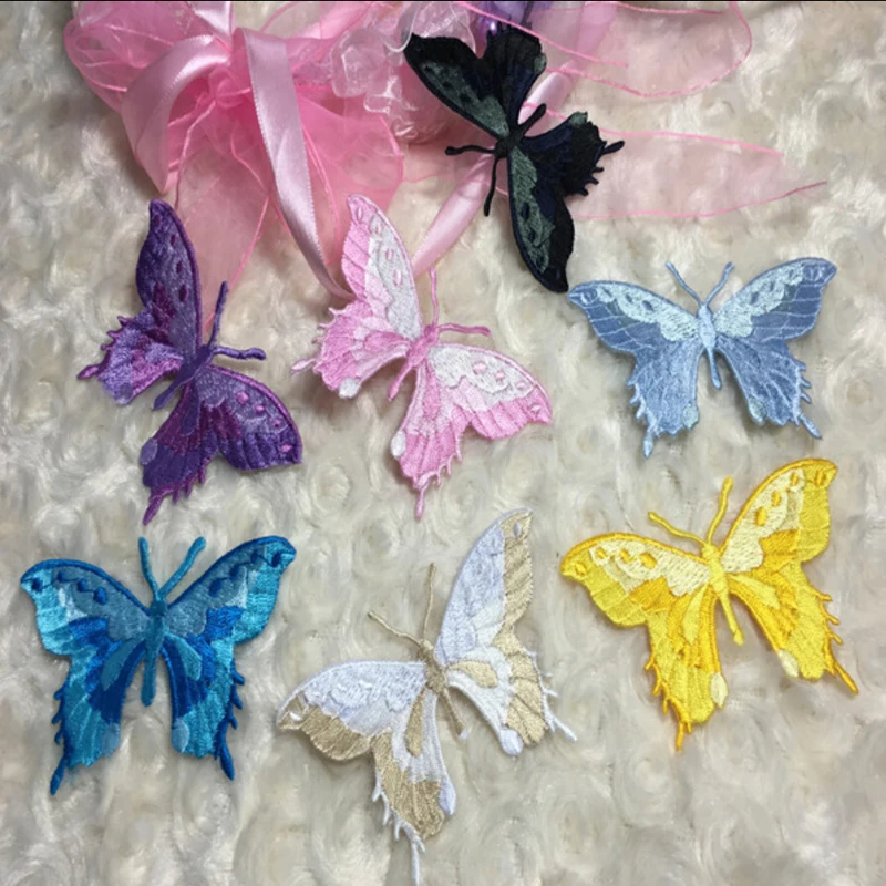 

Trumpet DIY Sewing On Cartoon Butterfly Embroidery Fabric Clothes Decorative Patch For Clothing accessories Handmade
