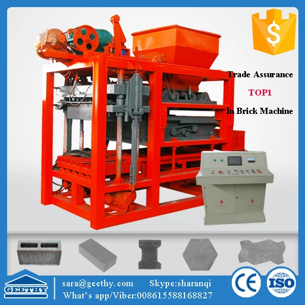 4 25C PLC price list of concrete block making machine/ automatic block