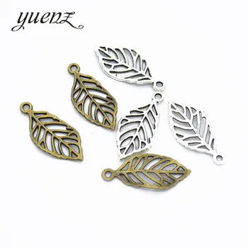 

YuenZ 100pcs Leaf charms for jewelry making 29*13mm Q358
