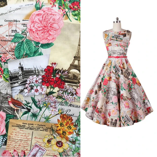 vintage dress fabric Dress Yp