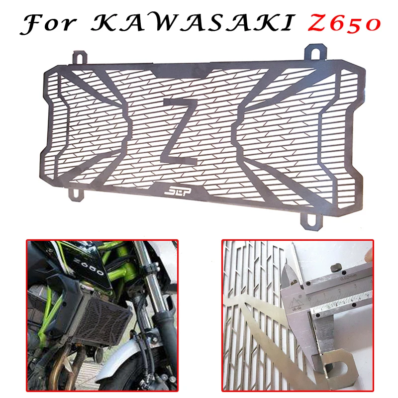 

For KAWASAKI Z650 Z 650 Ninja 650 Motorbike Protection Water Tank Guard Radiator Grille Guard High Quality Stainless Steel