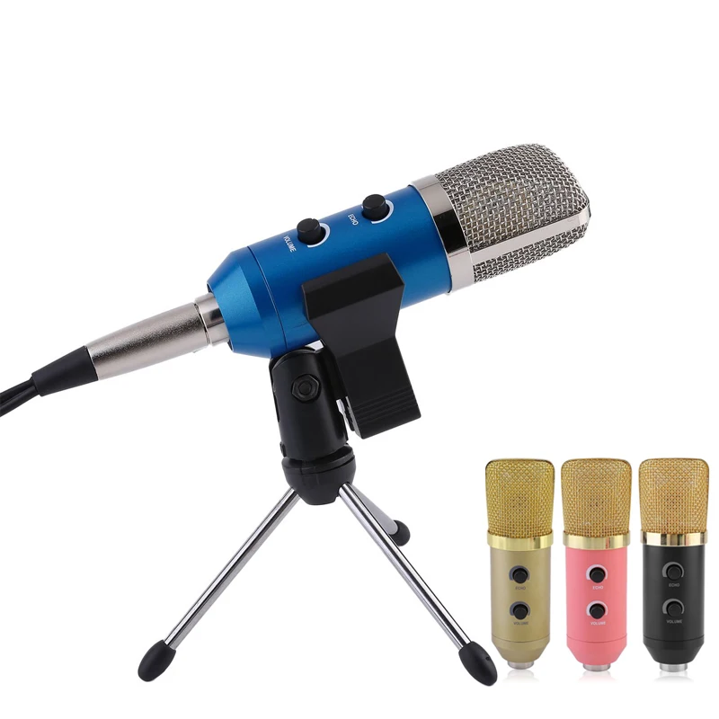 

1 Set Condenser Sound Recording Speaking Speech Microphone Independent Audio Card Free Microphone With Tripod MK-F100TL