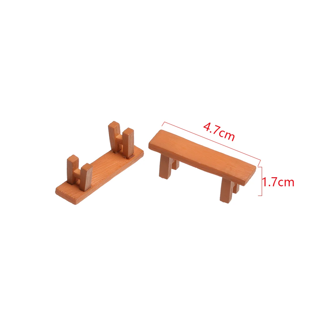 1 пара смолы стул ремесла бонсай из суккулентов Кукольный дом Миниатюрные скамейки табуреты микро пейзажи парк стул статуэтки украшения