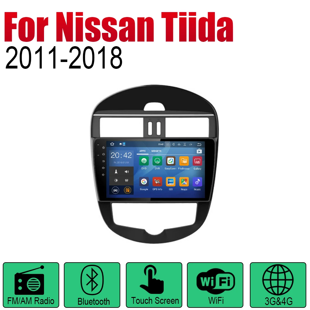 Auto Radio 2 Din Android Car Player For Nissan Tiida 2011 2012 2013 GPS Navigation Map Multimedia
