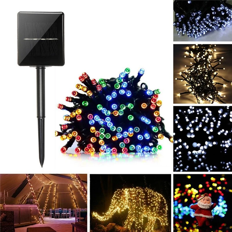 

22M Solar Powered 8 Modes 200LED Fairy String Light Christmas Wedding Party Garden Decor Holiday lights