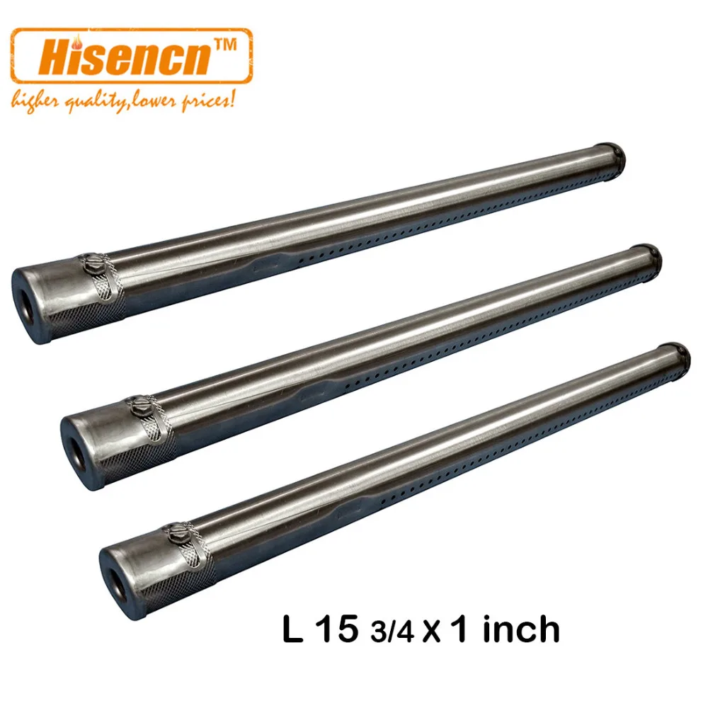 Hisencn 15.8 inch 15691 3pcs/pk Pipe Tube Grill Burner Stainless Steel