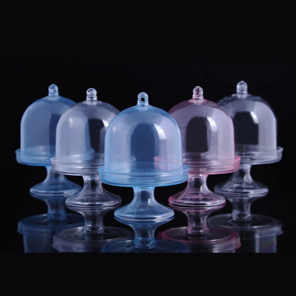 12pcs/Lot Transparent Plastic Tray Candy Box for DIY Wedding Candy Box Baby Shower Birthday Guests Gift Box Party Supplies P20