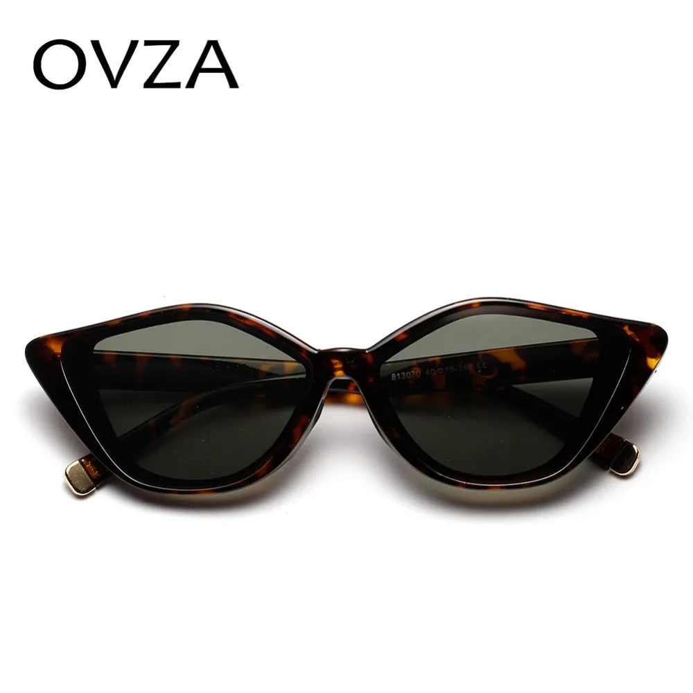 

OVZA Vintage Cat Eye Womens Sunglasses Brand Designer Sunglasses Retro Transparent Glasses Female S2038