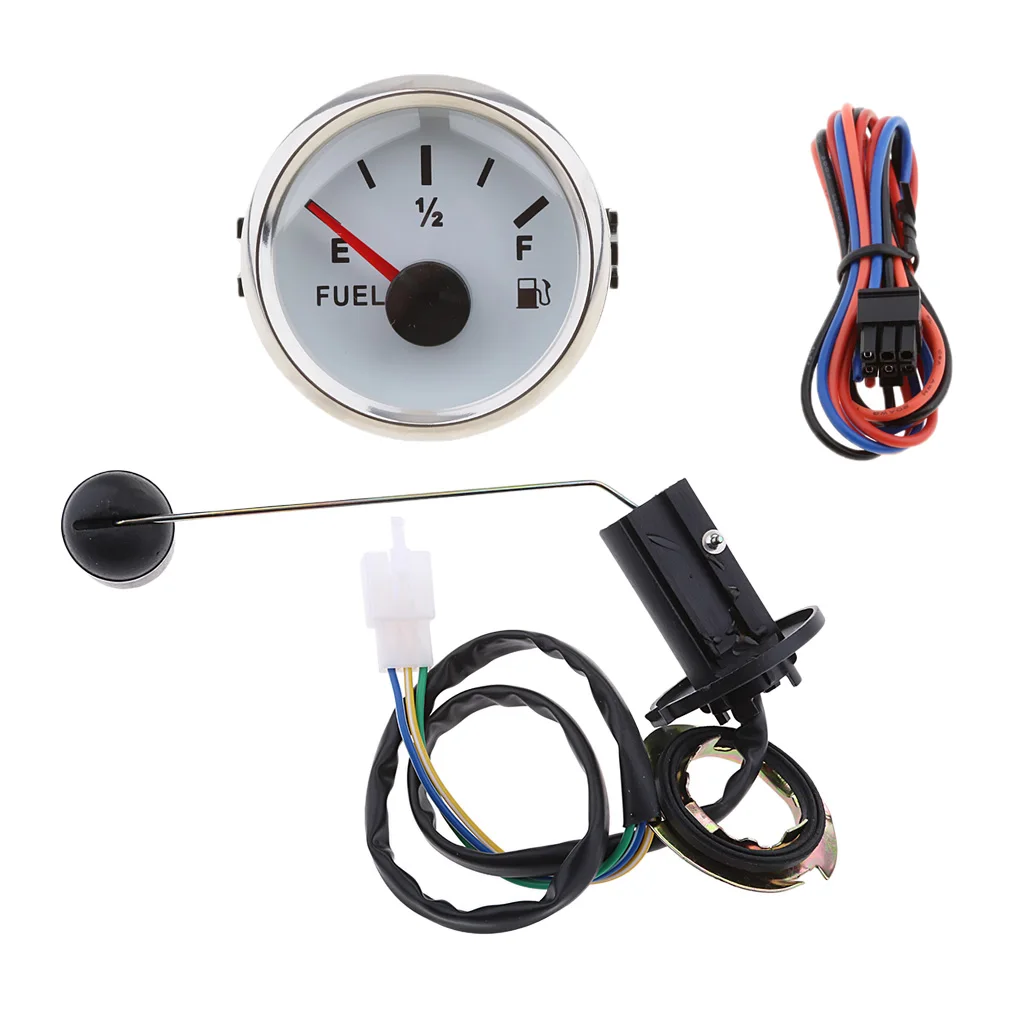 

1 Set Motorcycle Pointer Fuel Level Gauge & Sensor 2" 52mm LED Display IP67 9-32V For RV ATV Car Etc Motorcycle Accessories