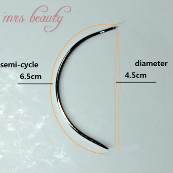 

12 pcs 36pcs 96pcs 6.5cm C Shape Curved Needles Wig making crochet braids ventilating Hair weaving needle
