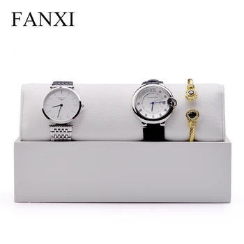 

FANXI New Solid Wood Watch Display Stand Bracelet Bangle Holder with Microfiber insert Jewelry Organizer Showcase