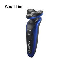 3 in 1 Washable Rechargeable Electric Shaver 3D Floating Triple Blade Electric Shaving Razors Men Face Care Kemei KM-58890