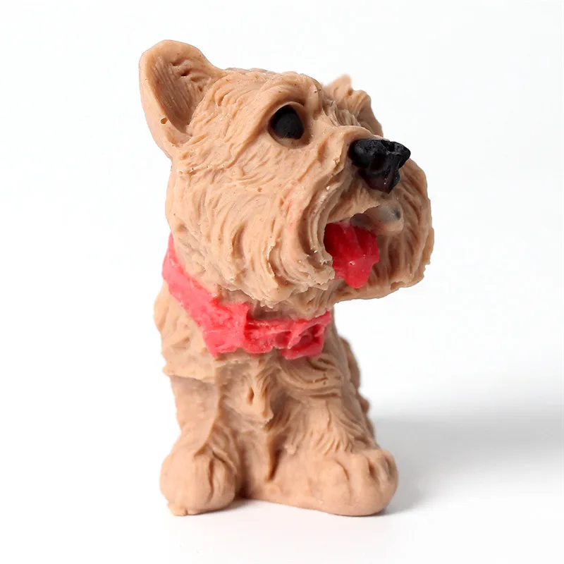 Силиконовые формы для мыла, свечи, 3D форма собаки, помадка, инструмент для украшения торта, форма для заливки шоколада, кондитерских изделий DIY