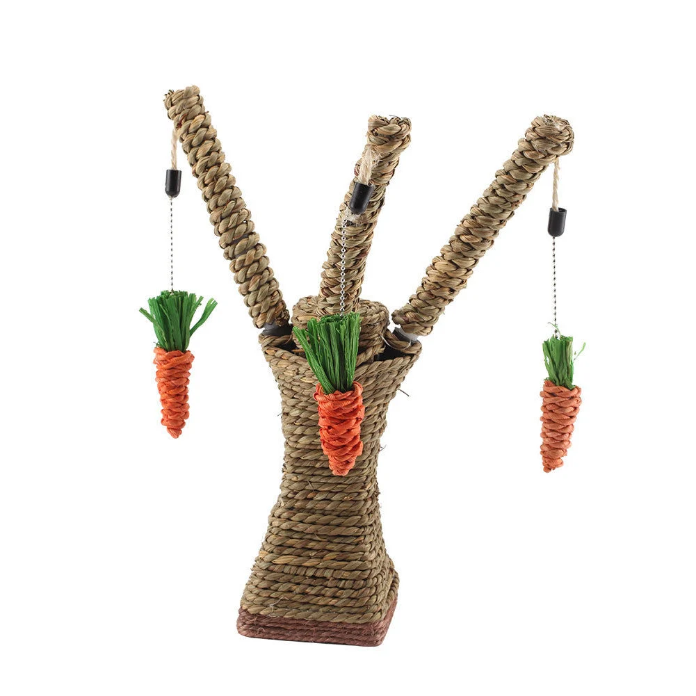 

Cat Kitten Scratching Post Toy Tree Scratcher Straw Rope Activity Carrot Molars Climbing Tree Drop Shipping #0125