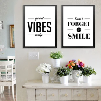 

Nordic Minimalist Motivational Good Vibes Only Quotes Canvas Painting Poster Wall Art Canvas Paintings Wall Pictures Home Decor